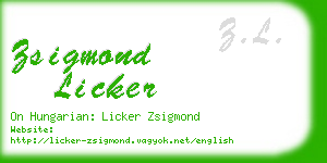 zsigmond licker business card